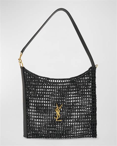 ysl raffia bucket bag|YSL raffia tote bag.